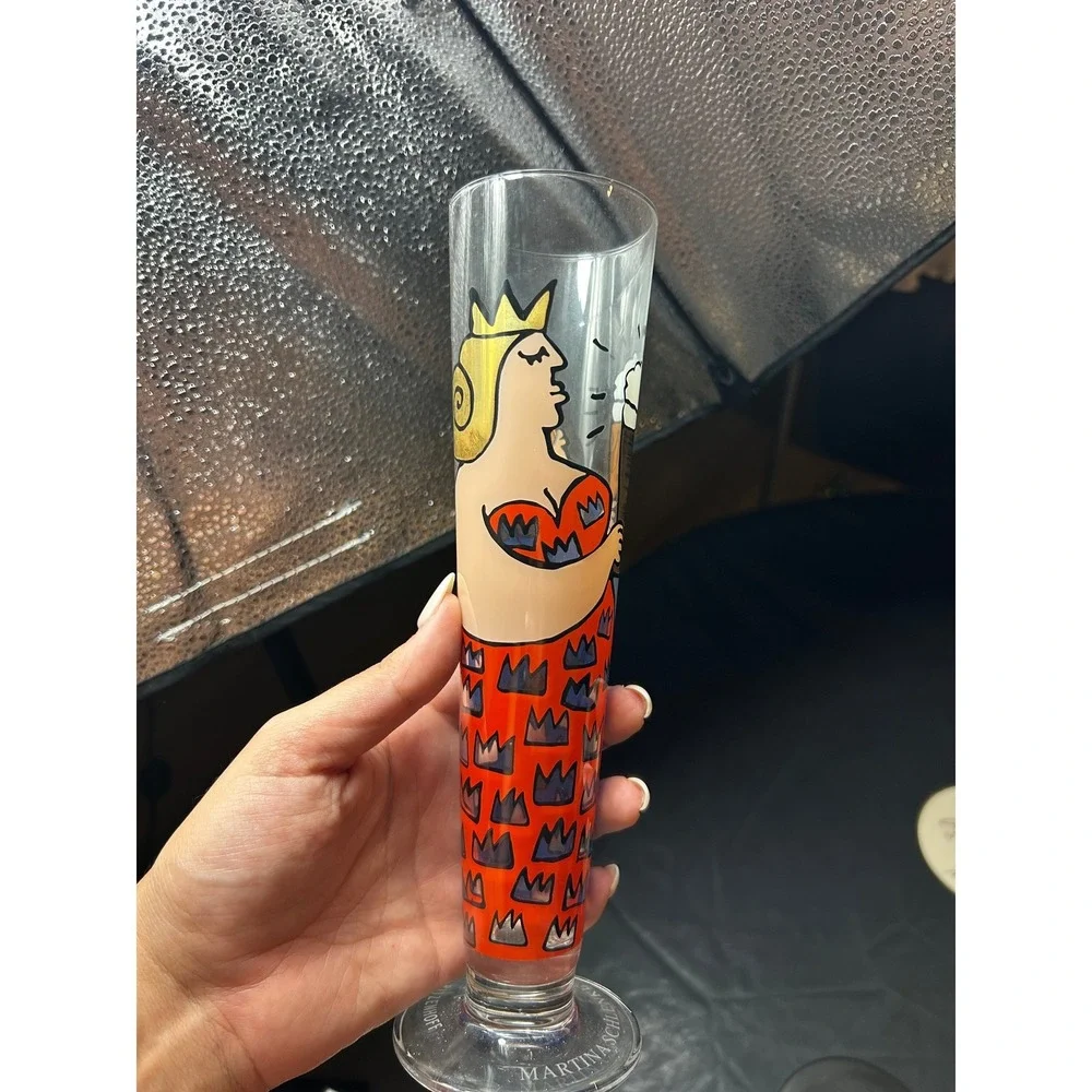 NEW Ritzenhoff Martina Schlenke 1999 Beer Glass Tube and 5 Coasters Set 23243